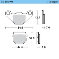 Moto-Master Brake Pads for 1984-1996 Kawasaki KX80 (for one caliper)