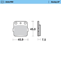Moto-Master Brake Pads for 1989-2006 Kawasaki KX100 (for one caliper)