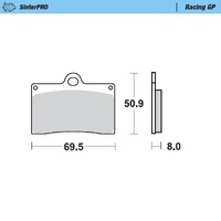 Moto-Master Front Brake Pads for 1995-1999 Cagiva 600 River (for one caliper)