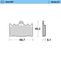 Moto-Master Front Brake Pads for 1992-1994 Kawasaki ZR1100 Zephyr (for one caliper)