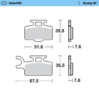 Moto-Master Front Brake Pads for 2000-2026 Kawasaki KX65 (for one caliper)