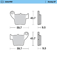 Moto-Master Rear Brake Pads for 2007-2026 Honda CRF150RB Bw (for one caliper)