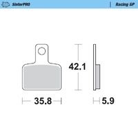 Moto-Master Rear Brake Pads for 2026 Beta Sincro 125 2T (for one caliper)