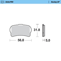Moto-Master SinterPro Racing GP Front Brake Pads for 2013-2014 GasGas TXT Pro Replica 280 (for one caliper)