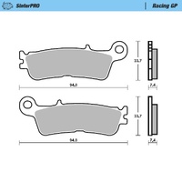 Moto-Master Front Brake Pads for 2020-2026 Yamaha YZ450F (for one caliper)