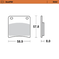 Moto-Master Front Brake Pads for 1989-1997 Suzuki GSX750F (for one caliper)