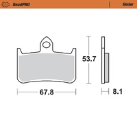 Moto-Master Front Brake Pads for 1983-1984 Kawasaki KL250