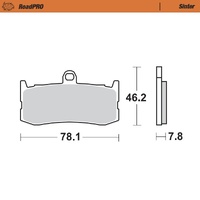 Moto-Master Front Brake Pads for 2009-2017 Triumph 675 Daytona