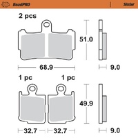 Moto-Master Front Brake Pads for 2010-2018 Honda VFR1200F