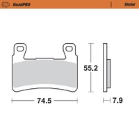 Moto-Master Front Brake Pads for 2005-2014 Hyosung GT650R