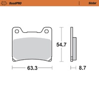 Moto-Master Rear Brake Pads for 1989-1993 Yamaha FZR600