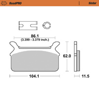 Moto-Master Rear Brake Pads for 1989-1993 Harley Davidson 1340 Flhs Electra Glide Sport 80CI