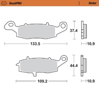 Moto-Master Rear Brake Pads for 2007-2009 Kawasaki VN2000 Classic