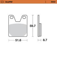 Moto-Master Rear Brake Pads for 1998-2001 Yamaha Yzf-R1