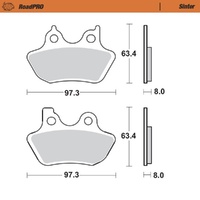 Moto-Master Rear Brake Pads for 2002-2004 Harley Davidson 1130 Vrscb V-Rod