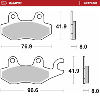 Moto-Master Front Brake Pads for 2015-2016 Kawasaki Z250SL ABS (for one caliper)