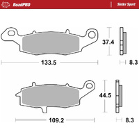 Moto-Master Right Brake Pads for 1999-2018 Suzuki SV650 (for one caliper)