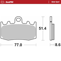 Moto-Master Front Brake Pads for 2005-2006 BMW K1200R (for one caliper)