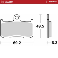 Moto-Master Front Brake Pads for 2009-2016 Triumph 675 Street Triple R (for one caliper)