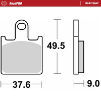 Moto-Master Front Brake Pads for 2007-2012 Kawasaki ZX-6R Ninja (for one caliper)