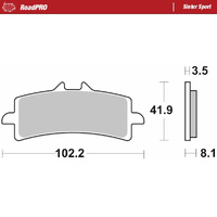 Moto-Master Front Brake Pads for 2012-2015 Triumph 1050 Speed Triple (for one caliper)