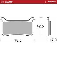 Moto-Master Front Brake Pads for 2017-2019 Honda CBR1000RR ABS (for one caliper)