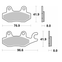 Moto-Master Front Brake Pads for 2013-2018 Kawasaki EX300 Ninja (for one caliper)