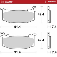 Moto-Master RoadPro Sintered Front Brake Pads for 2025-2026 Ducati 1103 Panigale V4 S 2025-2026 (for one caliper)
