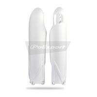 Polisport White Fork Guards (pair) for 2022 Yamaha YZ85LW Big Wheel