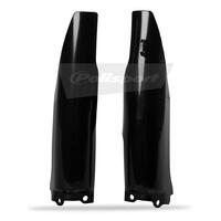 Polisport Black Fork Guards (pair) for 2004-2008 Kawasaki KX125