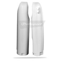Polisport White Fork Guards (pair) for 2005 Yamaha WR250F