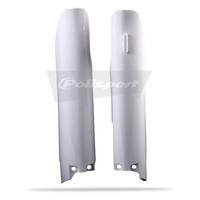Polisport White Fork Guards (pair) for 2007-2012 Suzuki RM125