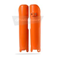 Polisport Orange Fork Guards (pair) for 1998-2007 KTM 125 SX