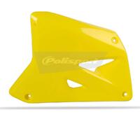 Polisport Yellow Radiator Scoops for 2022 Suzuki RM85RL Big Wheel