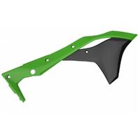 Polisport Green / Black Radiator Scoops for 2017-2018 Kawasaki KX250F