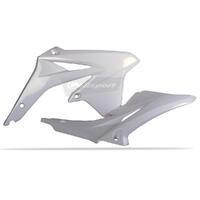 Polisport White Radiator Scoops for 2008-2017 Suzuki RMZ450