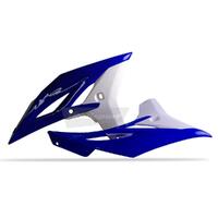 Polisport Blue / White Radiator Scoops for 2010-2013 Yamaha YZ250F