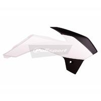 Polisport White Radiator Scoops for 2013-2017 KTM 85 SX Big Wheel