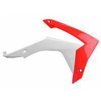Polisport Red / White Radiator Scoops for 2014-2017 Honda CRF250R