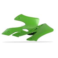 Polisport Green Radiator Scoops for 1999-2002 Kawasaki KX125