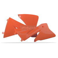 Polisport Orange Radiator Scoops for 2000-2002 KTM 400 EXC