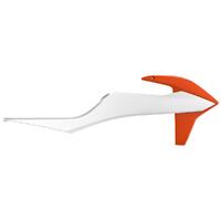 Polisport White / Orange Radiator Scoops for 2019-2022 KTM 250 SXF