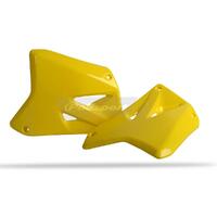 Polisport Yellow Radiator Scoops for 2001-2012 Suzuki RM250