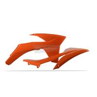 Polisport Orange Radiator Scoops for 2013 KTM 500 EXCF Six Days