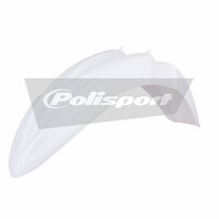 Polisport White Front Fender for 2014-2022 Kawasaki KX85 Big Wheel