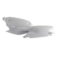 Polisport White Side Covers for 2003-2008 Kawasaki KX125