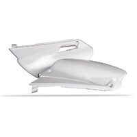 Polisport White Side Covers for 2002-2014 Yamaha YZ85