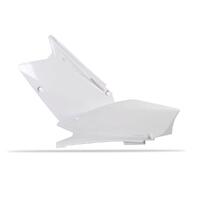 Polisport White Side Covers for 2005-2006 Suzuki RMZ450