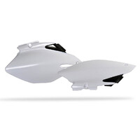Polisport White Side Covers for 2006-2009 Yamaha YZ250F