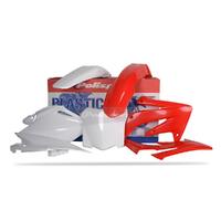 OEM Red & White Polisports Plastic Kit for 2008-2009 Honda CRF250R